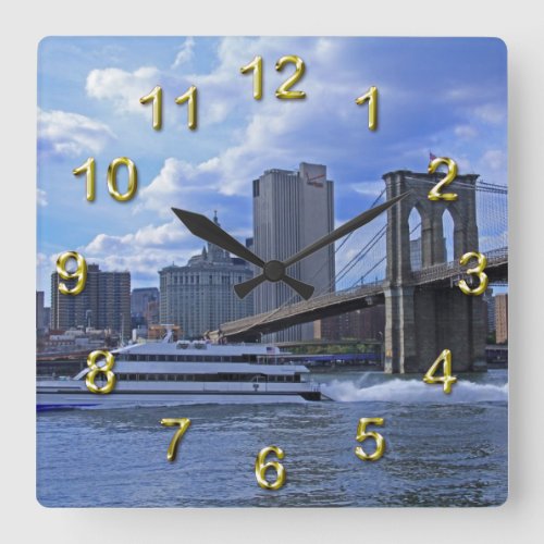 Brooklyn Bridge Municipal Building  Boat Square Wall Clock