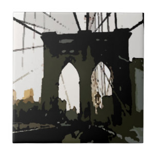 Brooklyn Bridge New York Artwork Ceramic Tile