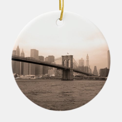 Brooklyn Bridge New York Ceramic Ornament