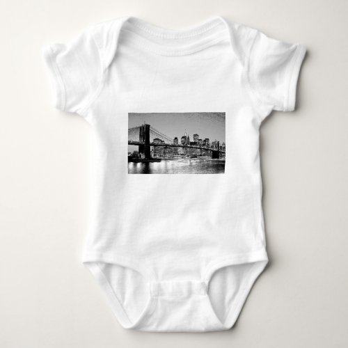 Brooklyn Bridge New York City Baby Bodysuit