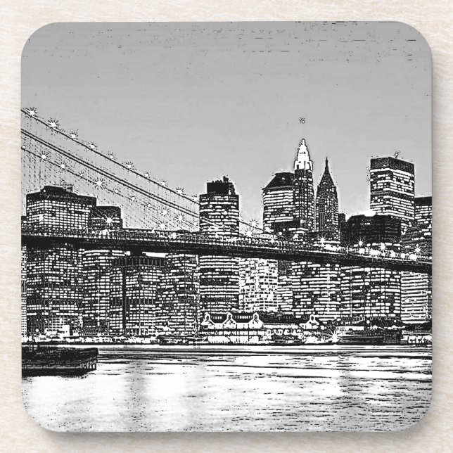Brooklyn Bridge New York City Beverage Coaster (Front)