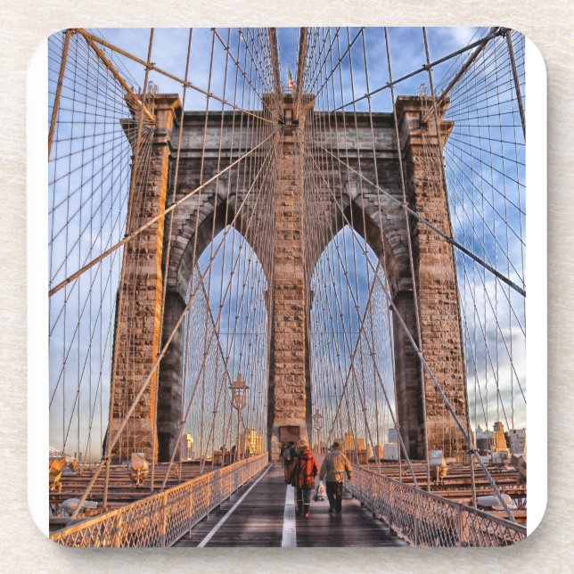 Brooklyn Bridge New York City Beverage Coaster (Front)
