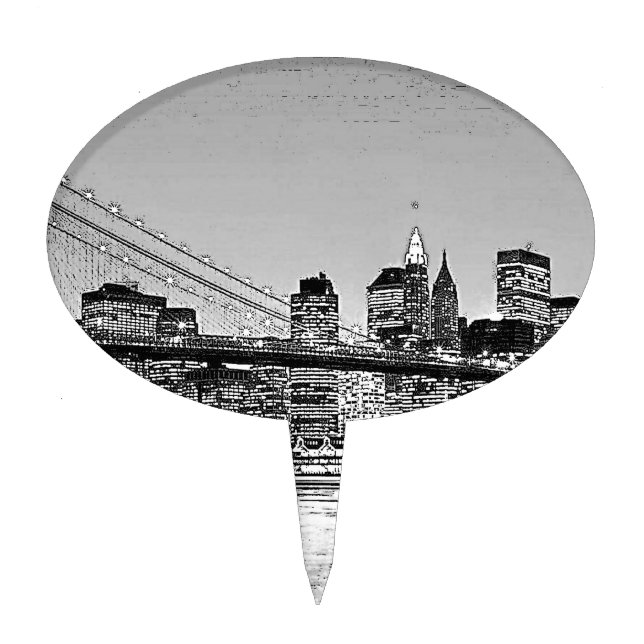 Brooklyn Bridge New York City Cake Topper (Front)