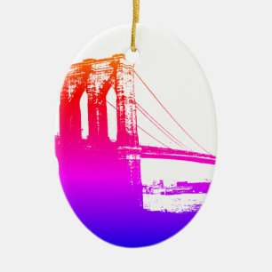 Brooklyn Bridge New York City Ceramic Ornament