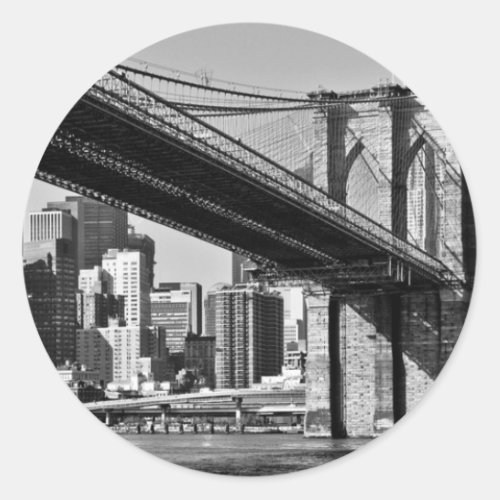 Brooklyn Bridge New York City Classic Round Sticker