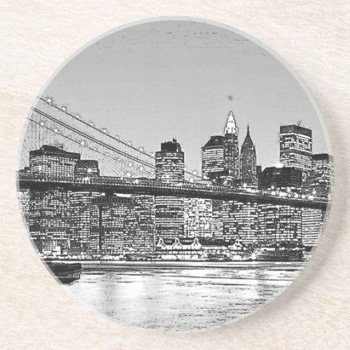 Brooklyn Bridge New York City Drink Coaster