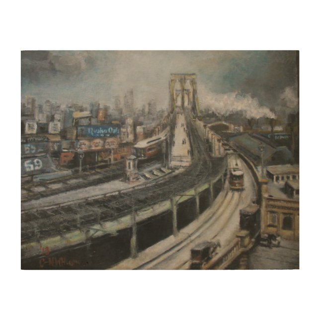 Brooklyn Bridge New York City Fine Art Painting (Front)