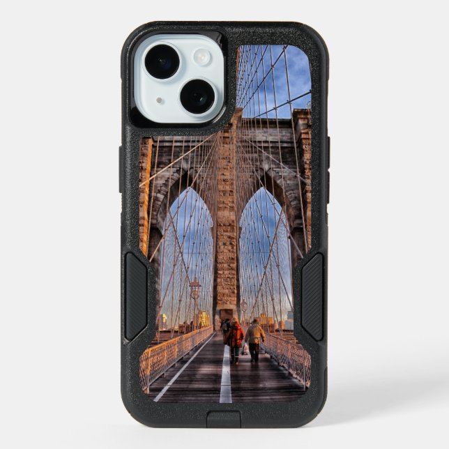 Brooklyn Bridge New York City iPhone 15 Case (Back)