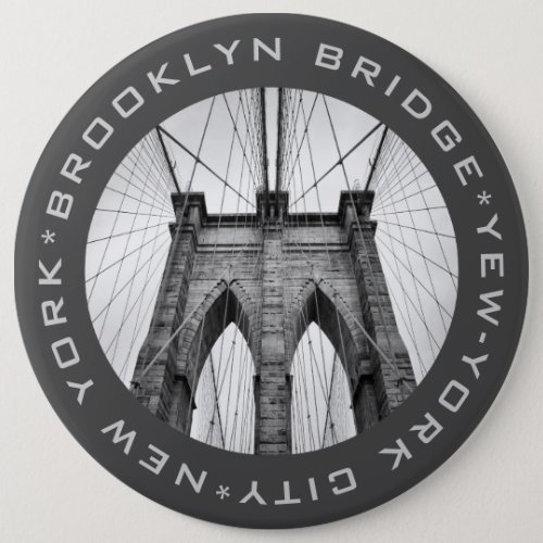 Brooklyn Bridge New_York City Landmark Custom Text Button