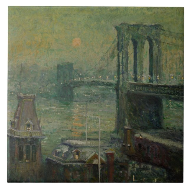 Brooklyn Bridge (New York City Landmark) (NYC) Ceramic Tile (Front)