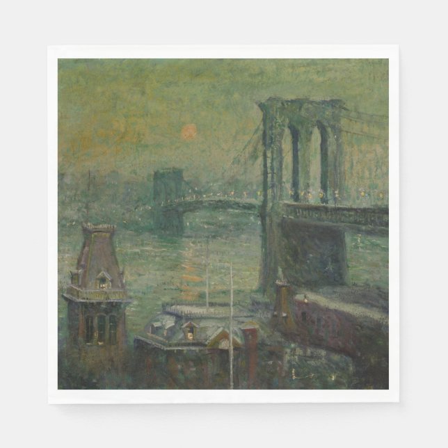 Brooklyn Bridge (New York City Landmark) (NYC) Napkins (Front)