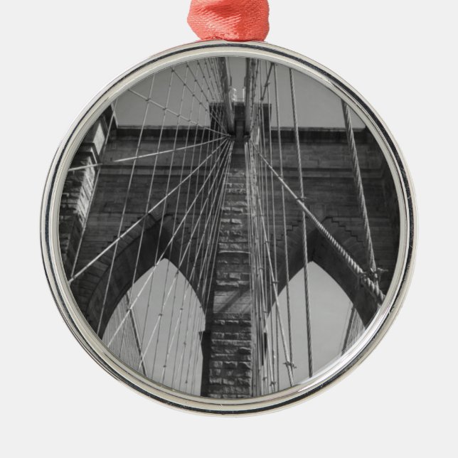 Brooklyn Bridge New York City Metal Ornament (Front)