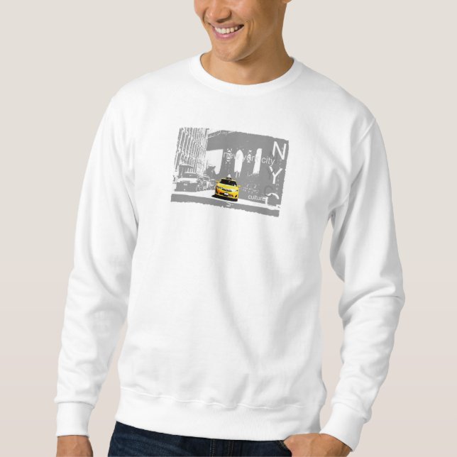 Brooklyn Bridge New York City Nyc Yellow Taxi Sweatshirt (Front)