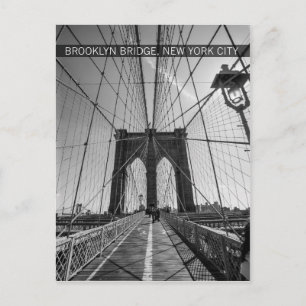 brooklyn bridge, new york city postcard