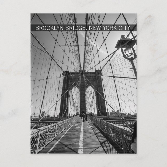 brooklyn bridge, new york city postcard (Front)