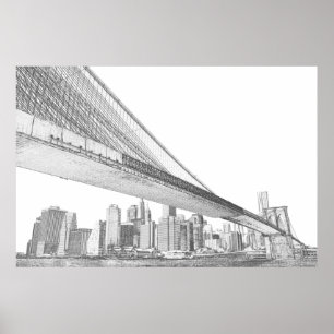 Brooklyn Bridge, New York City Poster