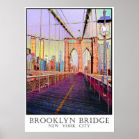 Brooklyn Bridge, New York City Poster