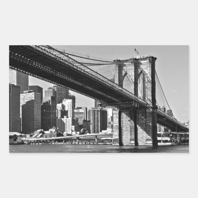 Brooklyn Bridge New York City Rectangular Sticker (Front)