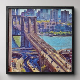 Brooklyn Bridge New York City Skyline Wall Art Peel And Stick Photo Tile