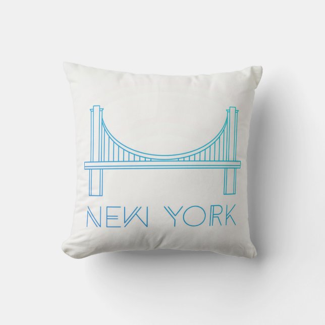 Brooklyn Bridge | New York City Throw Pillow (Front)
