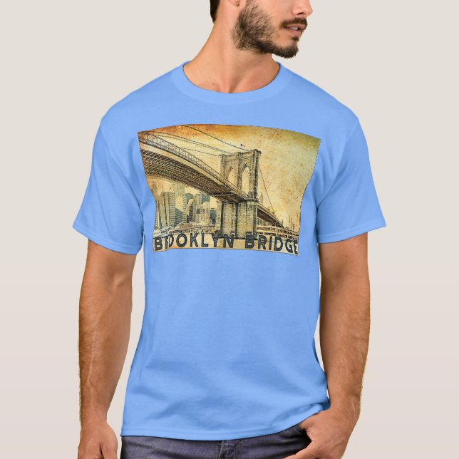Brooklyn Bridge New York City USA Love NYC T-Shirt (Front)