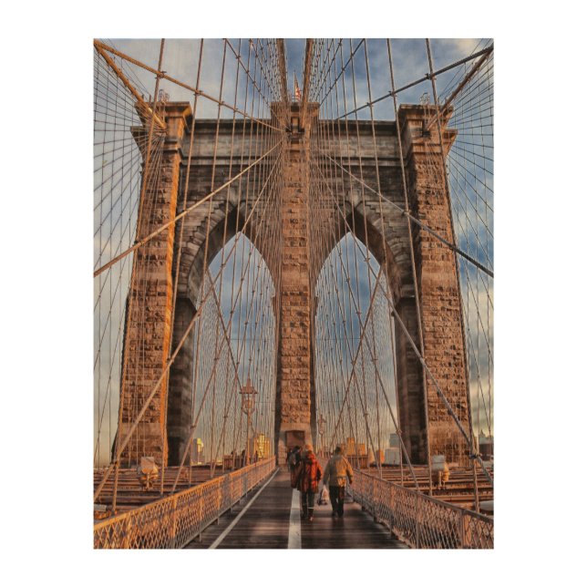 Brooklyn Bridge New York City Wood Wall Art (Front)