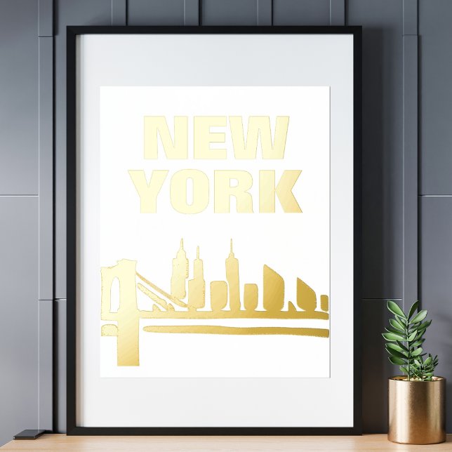 BROOKLYN BRIDGE | NEW YORK GOLD FOIL PRINTS (Creator Uploaded)