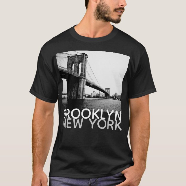 Brooklyn Bridge New York, men's T-Shirt (Front)