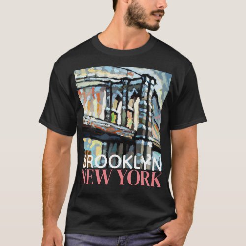 Brooklyn Bridge New York mens T_Shirt 2