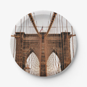 Brooklyn Bridge, New York Paper Plates