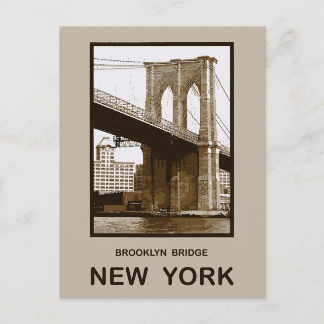 Brooklyn Bridge New York Postcard (Front)