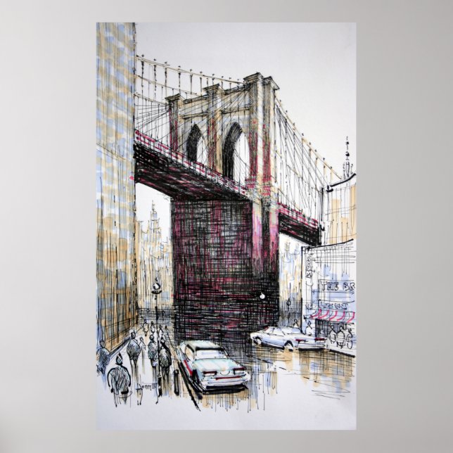 Brooklyn Bridge, New York Poster/Print Poster (Front)