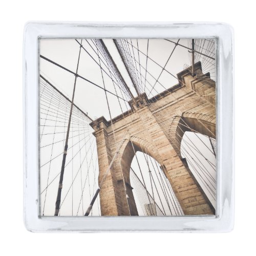 Brooklyn Bridge New York Silver Finish Lapel Pin