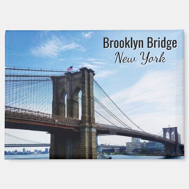 Brooklyn Bridge New York Souvenir Magnet (Front)