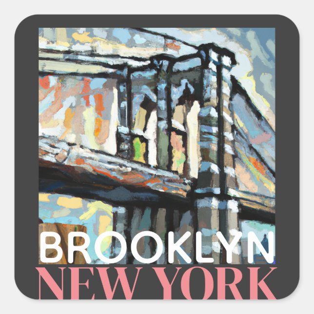Brooklyn Bridge New York   Square Sticker (Front)