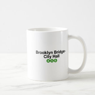 Brooklyn Bridge New York Subway Station Signs, Nyc Coffee Mug