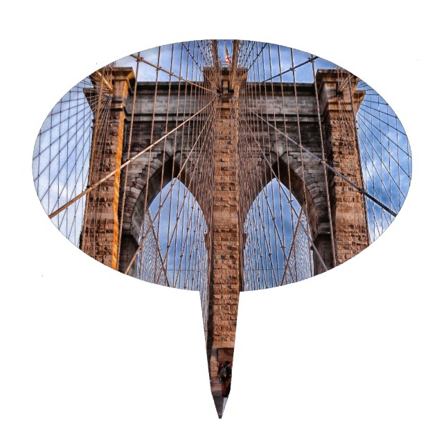 Brooklyn Bridge New York USA Cake Topper (Front)