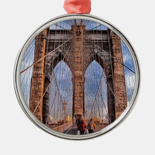 Brooklyn Bridge New York USA Metal Ornament