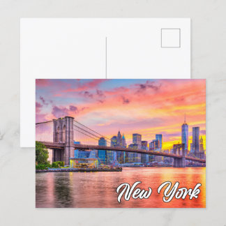 Brooklyn Bridge, New York, USA Postcard