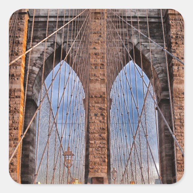Brooklyn Bridge New York USA Square Sticker (Front)
