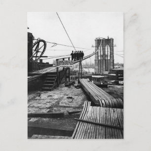 Brooklyn Bridge New York Vintage 1878 Photo Postcard