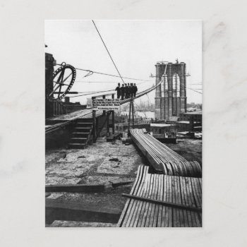 Brooklyn Bridge New York Vintage 1878 Photo Postcard by fotoshoppe at Zazzle