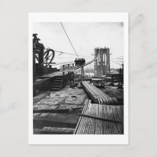 Brooklyn Bridge New York Vintage 1878 Photo Postcard