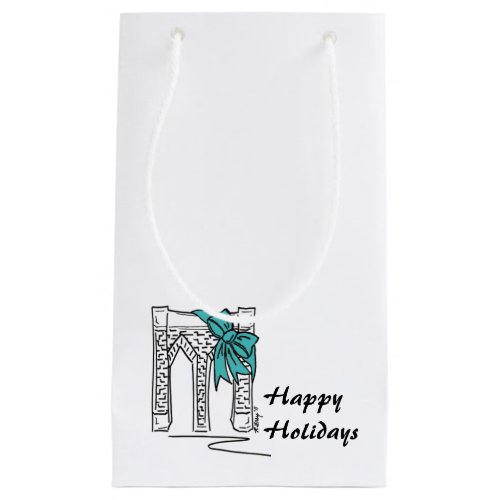 Brooklyn Bridge NYC Holiday Christmas Hanukkah Small Gift Bag