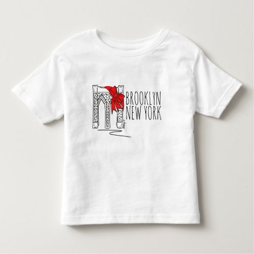 Brooklyn Bridge NYC New York Christmas Holiday Toddler T_shirt