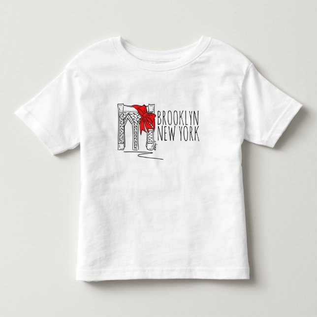 Brooklyn Bridge NYC New York Christmas Holiday Toddler T-shirt (Front)