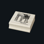 Brooklyn Bridge NYC New York Hanukkah Christmas Rubber Stamp<br><div class="desc">Features an original marker illustration of the Brooklyn Bridge "dressed up" for the holidays.

This holiday illustration is also available on other products. Don't see what you're looking for? Need help with customization? Contact Rebecca to have something designed just for you.</div>
