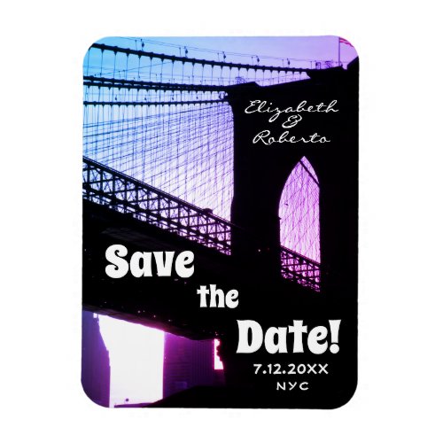 Brooklyn Bridge NYC Save the Date Magnet