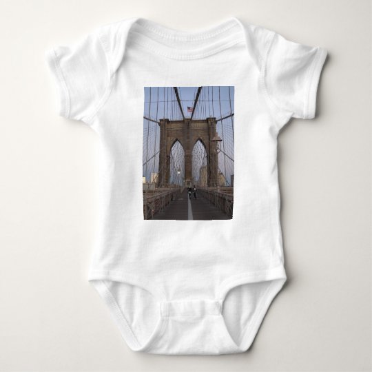 Brooklyn Bridge NYC Sun-rise on Christmas Eve Baby Bodysuit