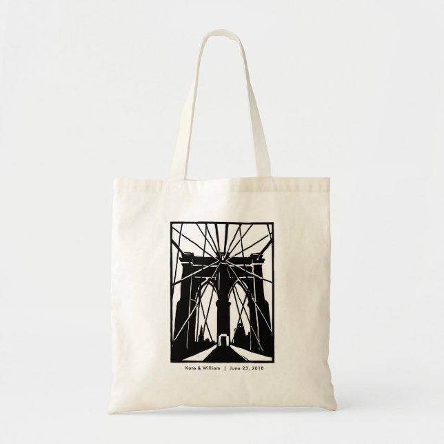 Brooklyn Bridge NYC tote bag - Customizable (Front)